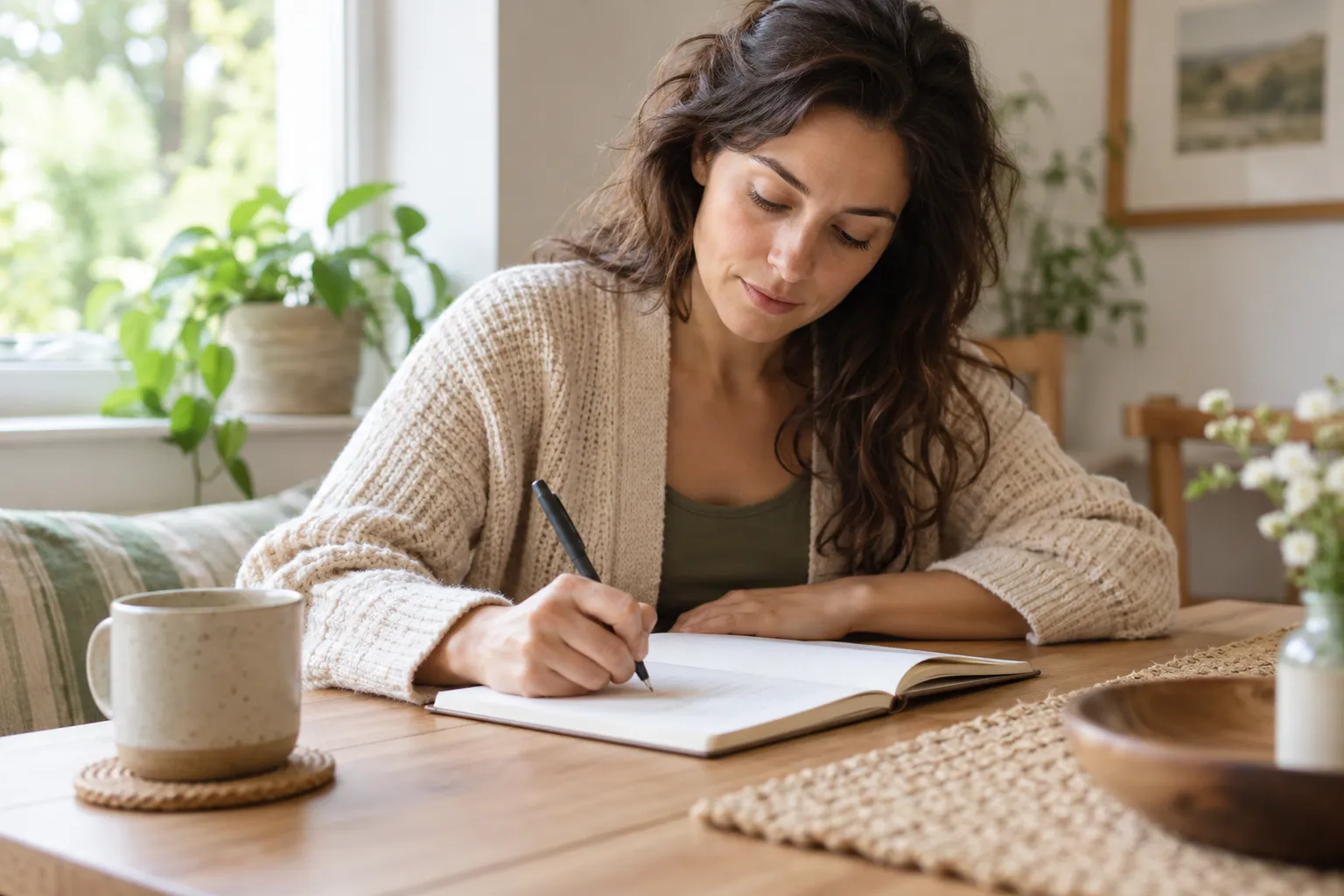 A simple written note helping an adult name one source of stress