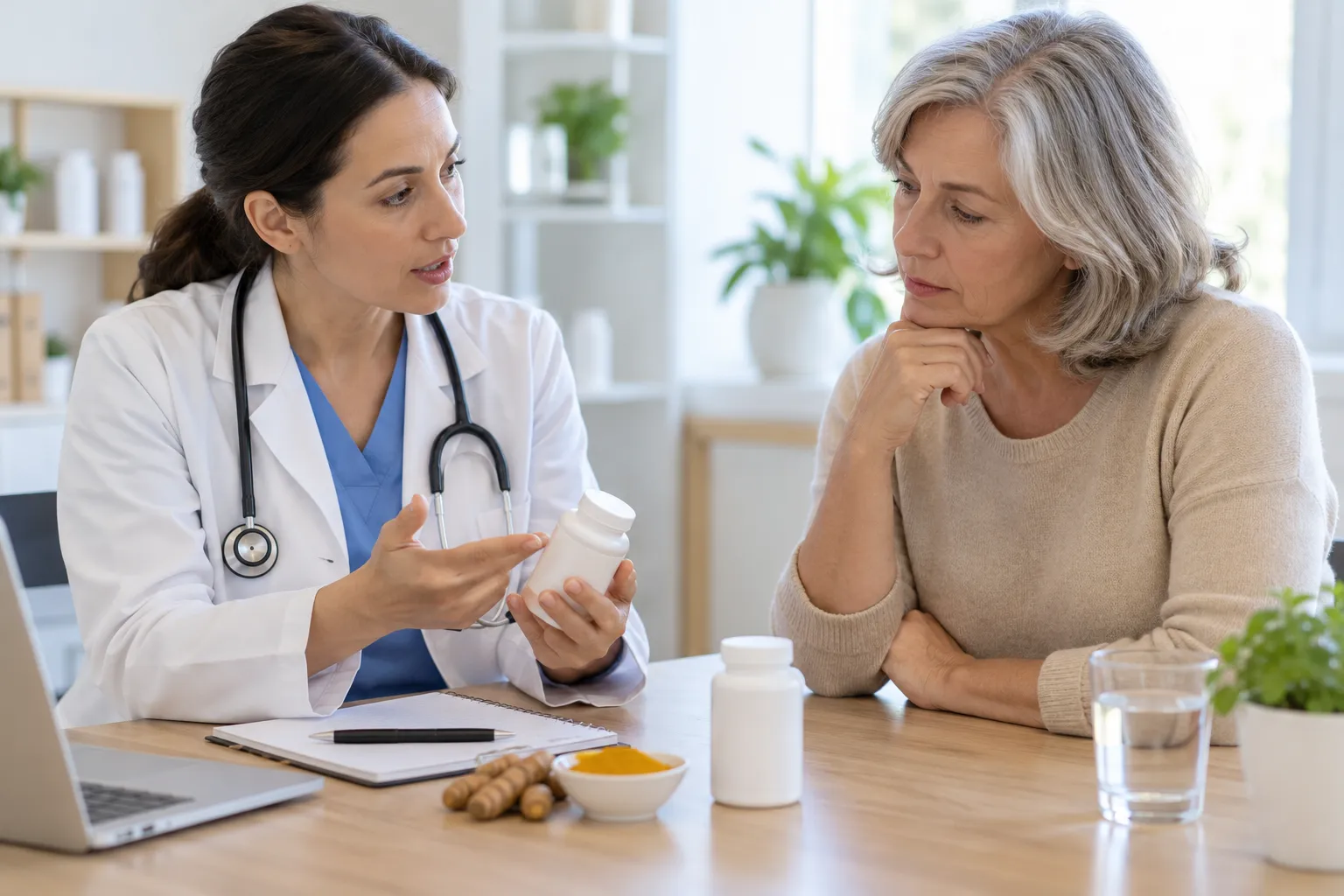 A careful consultation about curcumin, medicines and warning symptoms