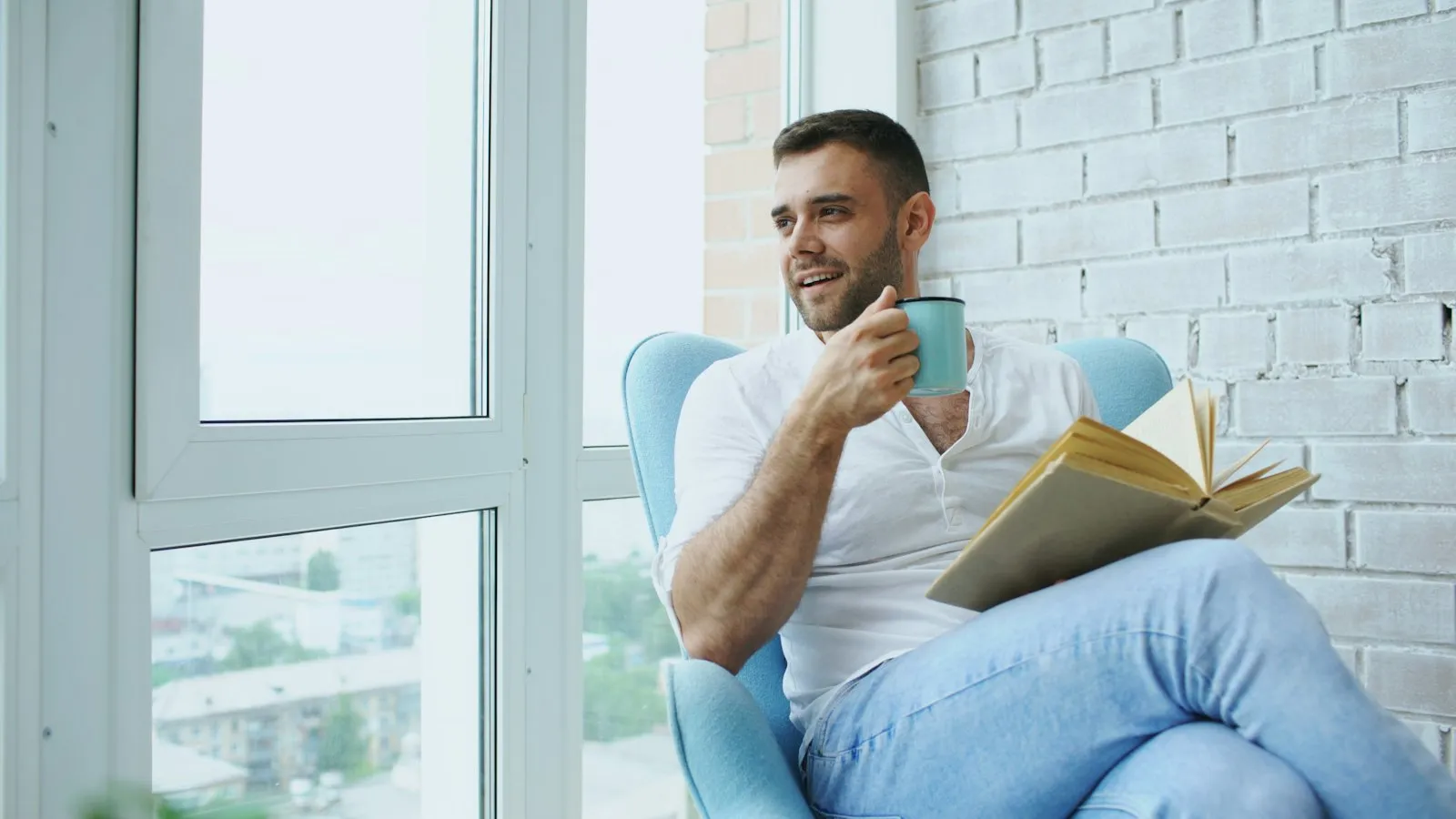 Adult creating a calm transition from work into the evening
